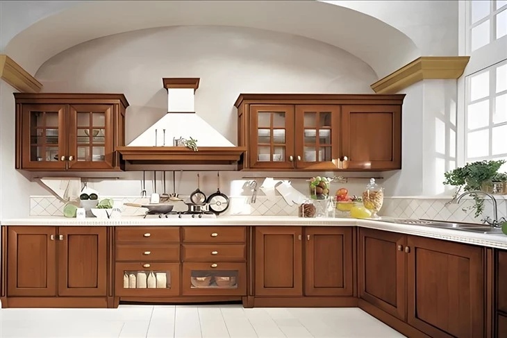 best quartz countertops with cherry cabinets (4)