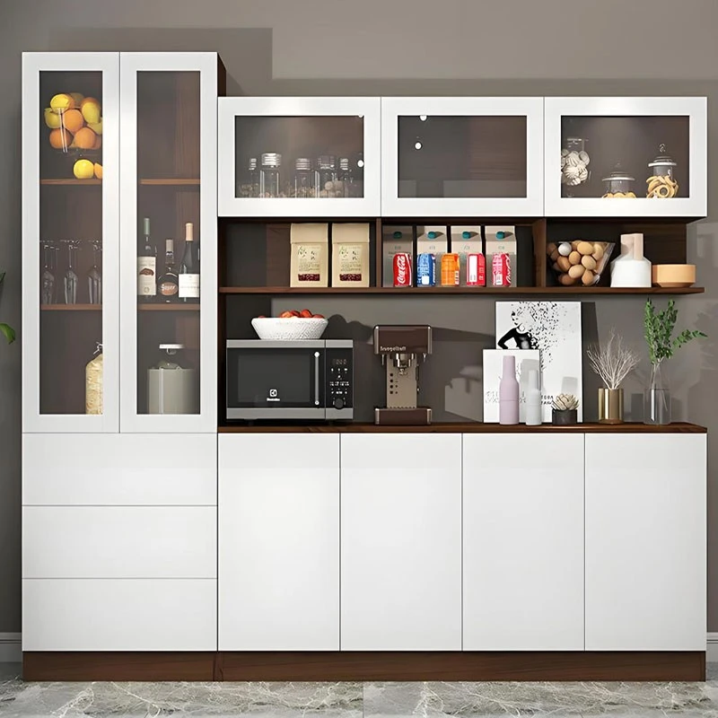 solid wood coffee bar cabinet (4)